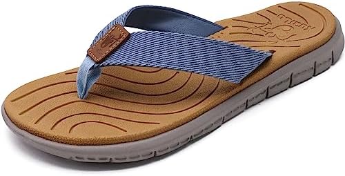 Casual Flip Flops for Women Lightweight Cushion in Denim Blue