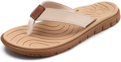 Casual Flip Flops for Women Lightweight Cushion in Nude