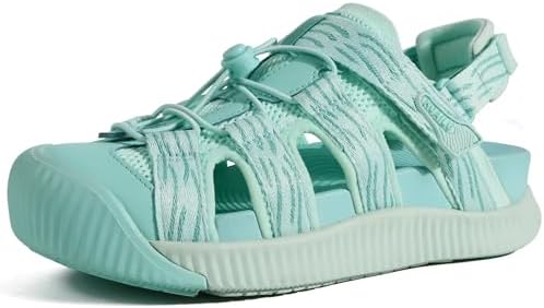 Closed Toe Sandals For Womens Athletic Outdoor in Lake Blue