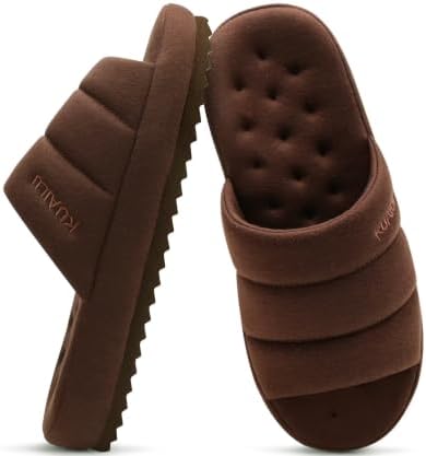 Cozy Memory Foam Slippers for Men - All-Season Warm in Dark Brown