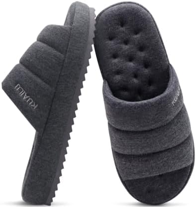 Cozy Memory Foam Slippers for Men - All-Season Warm in Grey