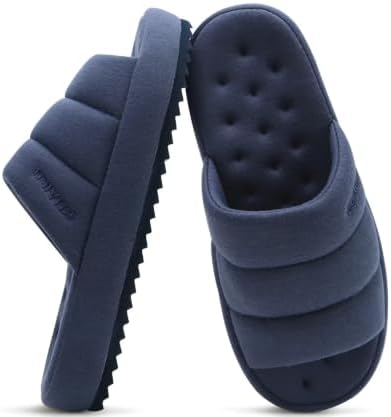 Cozy Memory Foam Slippers for Men - All-Season Warm in Dark Blue