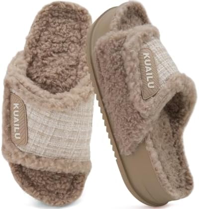 Cushion Slippers for Women Arch Support in Camel Brown