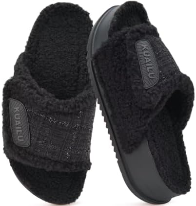 Cushion Slippers for Women Arch Support in Black