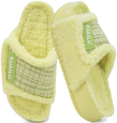 Cushion Slippers for Women Arch Support in Yellow-Green