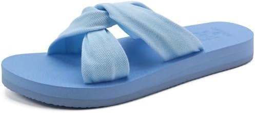 Dressy Sandals for Women Yoga Mat with Arch Support in Blue