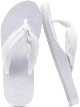 Flip Flops for Women Arch Support Summer Beach in White