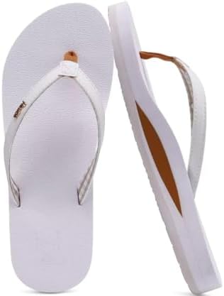 Flip Flops for Women Arch Support Summer Pool in White