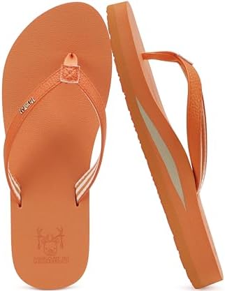 Flip Flops for Women Arch Support Summer Pool in Orange