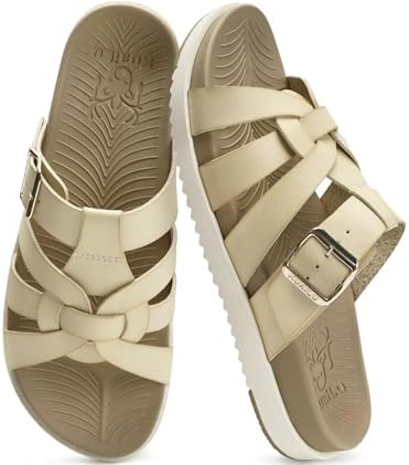 Gladiator Sandals for Women Comfortable Arch Support in Beige