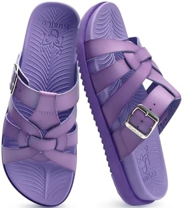 Gladiator Sandals for Women with Comfortable Arch in Purple