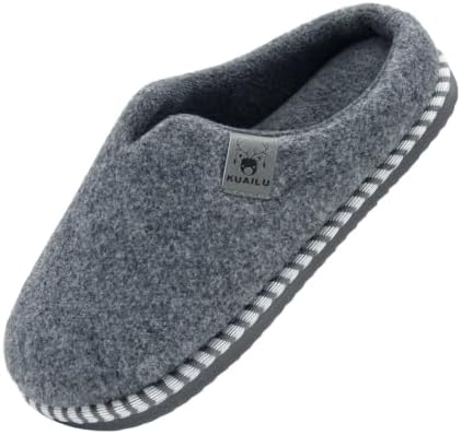 House Slippers for Women with Memory Foam Cushion in Casual Grey