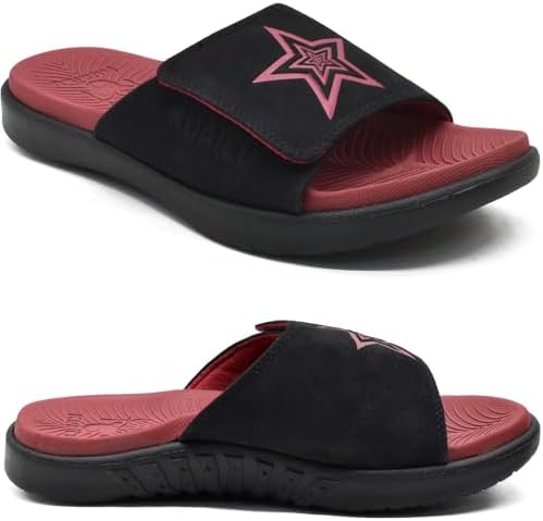 Mens Athletic Slides Arch Support Cushion Sandals