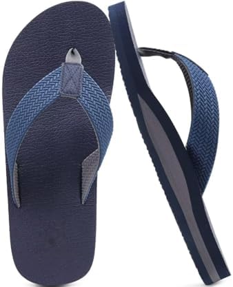 Mens Casual Flip Flops with Comfortable Arch Support