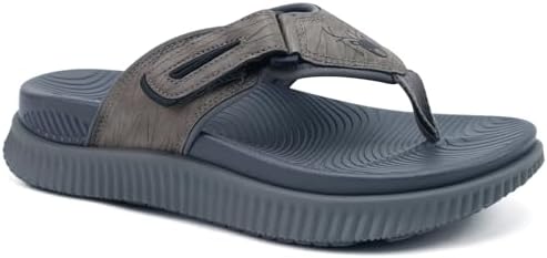 Men's Cushion Flip Flops Recovery Walking Athletic in Dark Grey