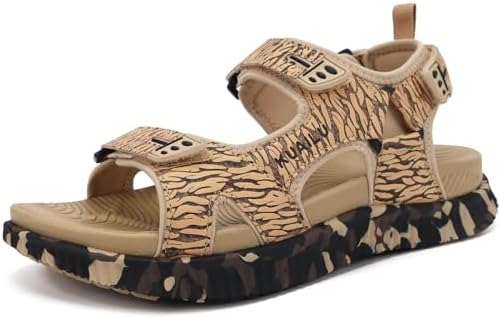 Mens Hiking Sandals Arch Support Footbed in Beige(Camouflage)