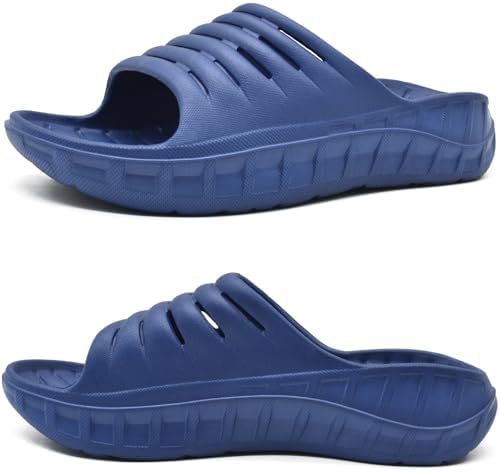 Mens Recovery Sandals Arch Support Slides in Blue