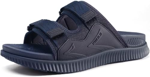 Mens Sandals Arch Support Cushion Recovery Walking in Navy