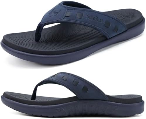 Mens Sport Flip Flops Thong Sandals in Fashion Blue