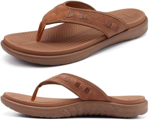 Mens Sport Flip Flops Thong Sandals in Fashion Khaki
