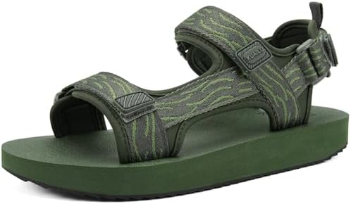 Men's Walking Sandals with Arch Support in Green