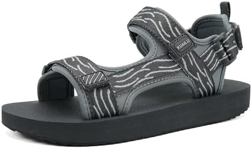 Men's Walking Sandals with Arch Support in Grey