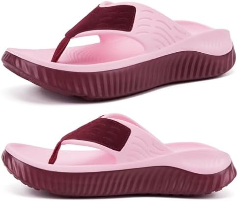 Recovery Flip Flops for Women Comfortable Arch Support in Pink