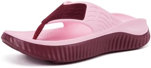 Recovery Arch Support Flip Flops in Pink Wine