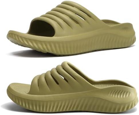 Recovery Sandals Women With Comfortable Arch in Green