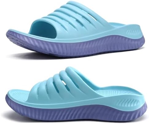 Recovery Sandals Women With Comfortable Arch in Blue Purple