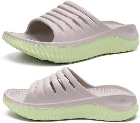 Recovery Sandals Women With Comfortable Arch in Apricot Green