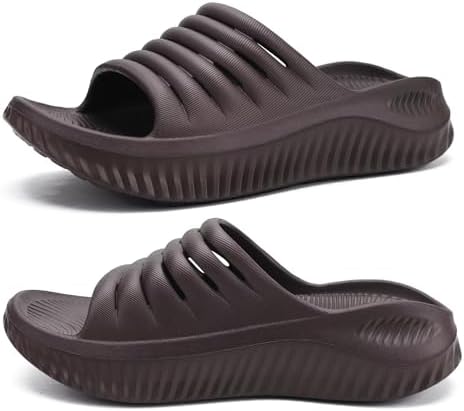 Recovery Sandals Women With Comfortable Arch in Brown
