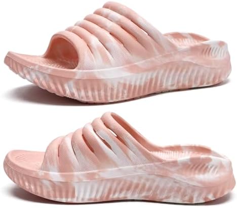 Recovery Sandals Women With Comfortable Arch in Camo Pink