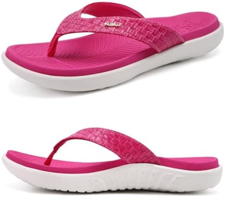 Red Flip Flops for Women Ladies Yoga Mat Comfortable