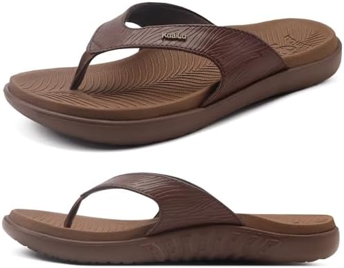 Women's Arch Support Flip Flop Sandals in Brown