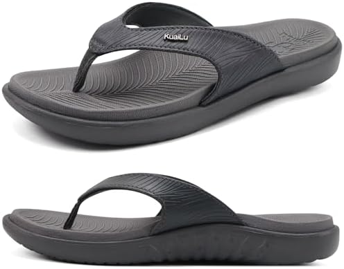 Women's Arch Support Flip Flop Sandals in Grey