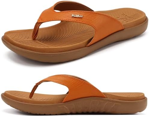 Women's Arch Support Flip Flop Sandals in Khaki