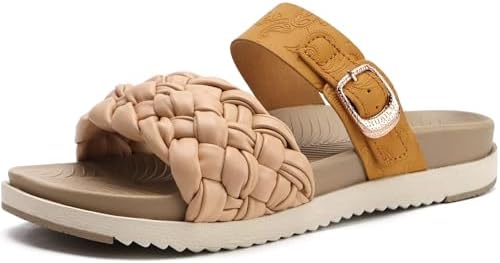 Women's Arch Support Open Toe Sandals in Beige