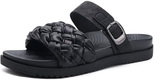 Women's Arch Support Open Toe Sandals in Black