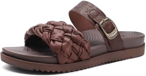 Women's Arch Support Open Toe Sandals in Brown