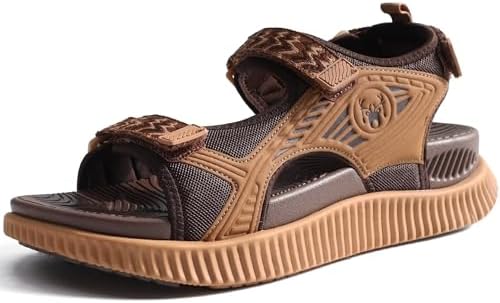 Womens Arch Support Sandals Summer Walking in Brown