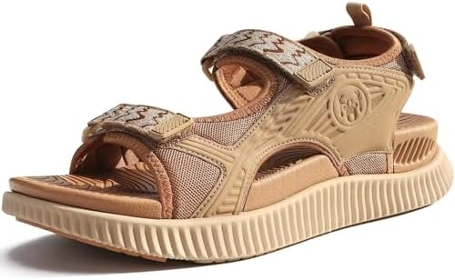 Womens Arch Support Sandals Summer Walking in Khaki