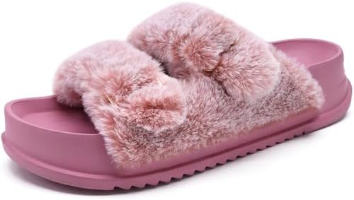 Womens Arch Support Slides Slippers Indoor Outdoor in Lovely Pink (Tip Dyeing)