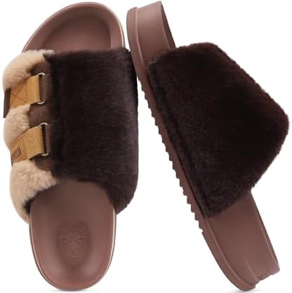 Women's Arch Support Slippers in Brown