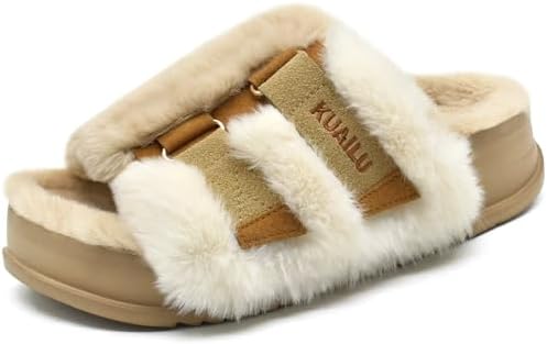 Women's Arch Support Slippers in Plush Beige