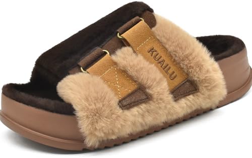 Women's Arch Support Slippers in Plush Brown