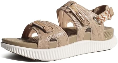 Womens Arch Support Walking Sandals Vacation in Beige White