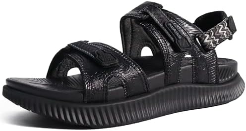 Womens Arch Support Walking Sandals Vacation in Black