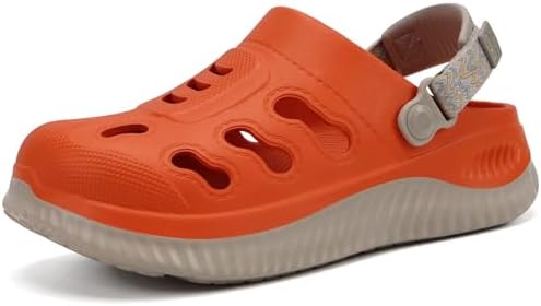 Womens Classic Recovery Clogs Waterproof & Quick in Vibrant Orange