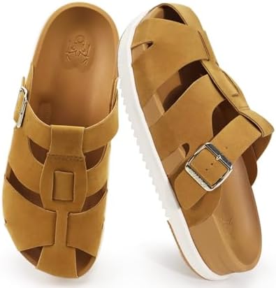 Womens Clogs Comfy Footbed Sandals Suede Mules Slip in Khaki